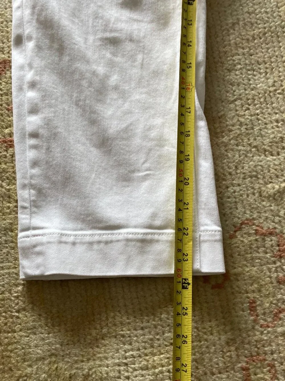 Everlane Straight Crop Pants | White Denim | 6 | Cropped | High Rise